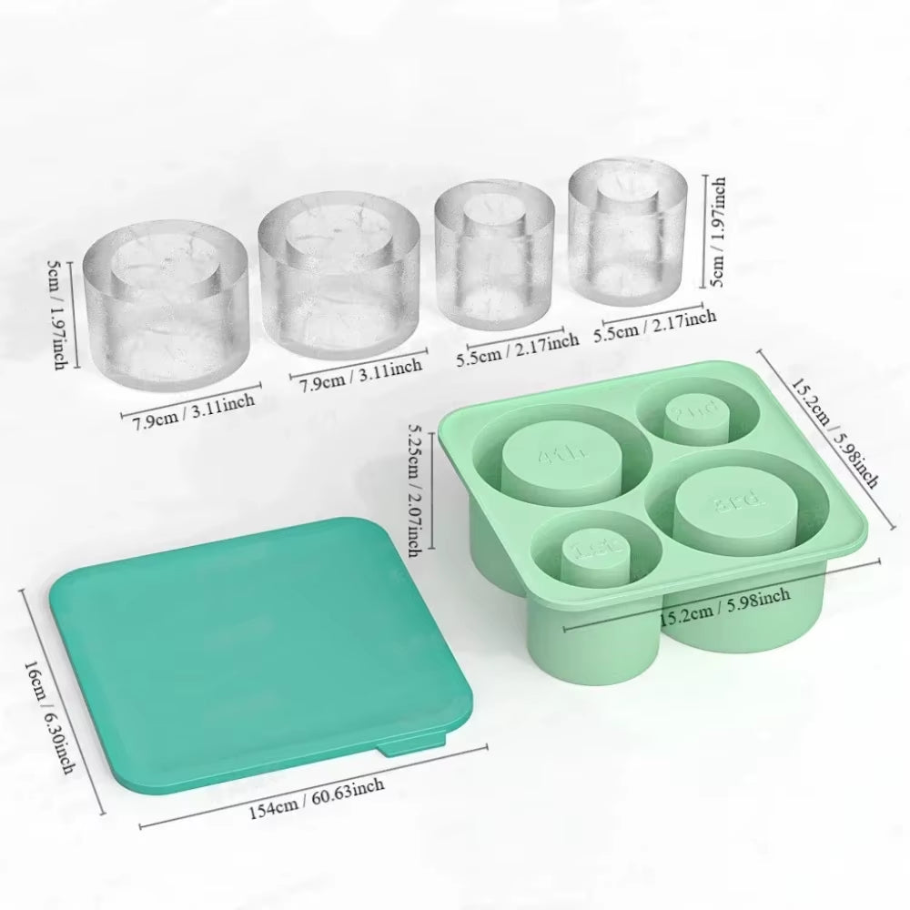 Perfect Fit Ice Mold for Tumblers – Round Silicone Tray for 20–40 oz Cups & Summer Drinks