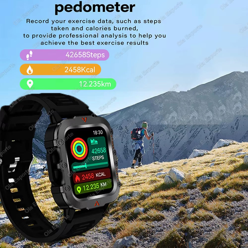 Outdoor Sports Smart Watch for Men & Women – Fitness Tracker with LED Display, ECG & PPG Monitoring