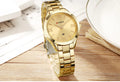 Women’s Luxury Gold Watch – Stainless Steel Bracelet Quartz Wristwatch (9007)