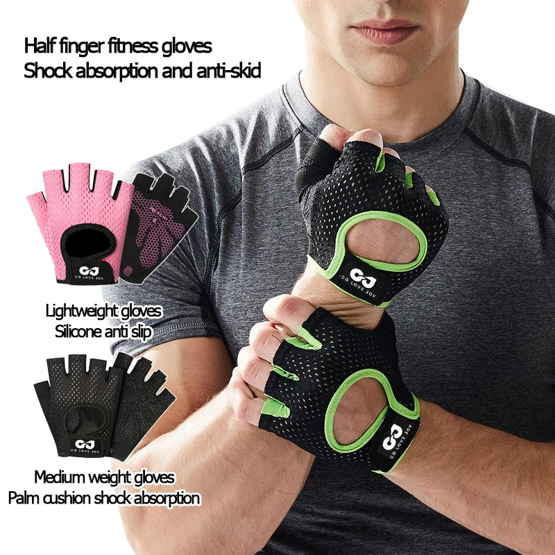 Performance Fitness Gloves – Half Finger Grip Gloves for Weightlifting & Training