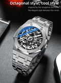 Men’s Luxury Automatic Watch – Waterproof Stainless Steel Mechanical Tourbillon for Business & Sports