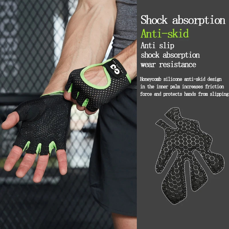 Performance Fitness Gloves – Half Finger Grip Gloves for Weightlifting & Training