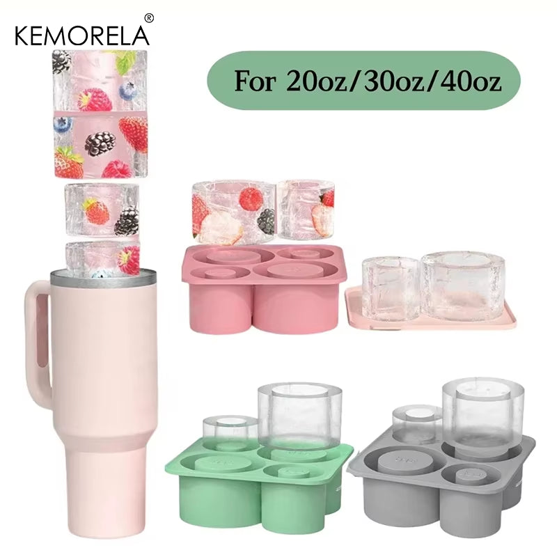Perfect Fit Ice Mold for Tumblers – Round Silicone Tray for 20–40 oz Cups & Summer Drinks