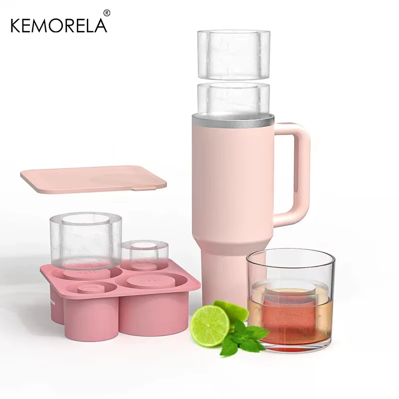 Perfect Fit Ice Mold for Tumblers – Round Silicone Tray for 20–40 oz Cups & Summer Drinks