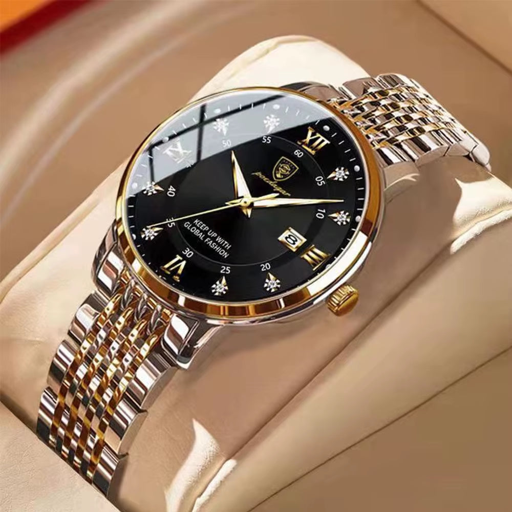 Women’s Luxury Quartz Watch – Waterproof Luminous Stainless Steel Date Wristwatch (Elegant Gift for Her)